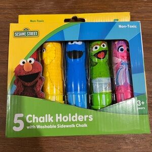 Sesame Street Chalk Holders 5x with washable chalk.